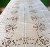 Banquet Cloth:  Ecru Handcut Linen