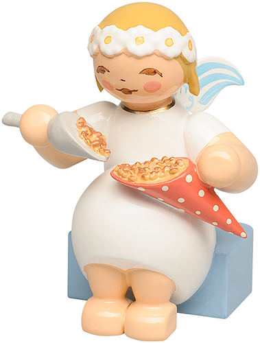 Marguerite Angel sitting with Roasted Almonds