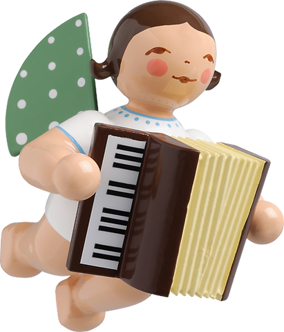 Angel with Accordion, suspended