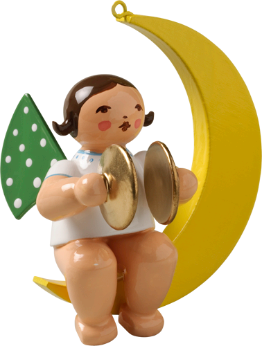 Angel with Cymbals in Moon