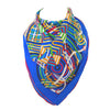 100% Silk Twill Stripe Scarf Blue