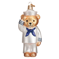 Old World Christmas Navy Bear Ornament