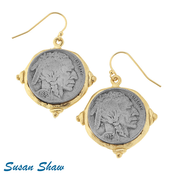 Susan Shaw  Gold/Silver Indian Wire Earring