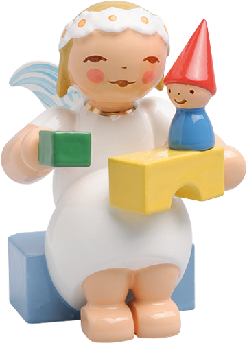 Wendt and Kuhn Marguerite Angel Sitting with Building Blocks