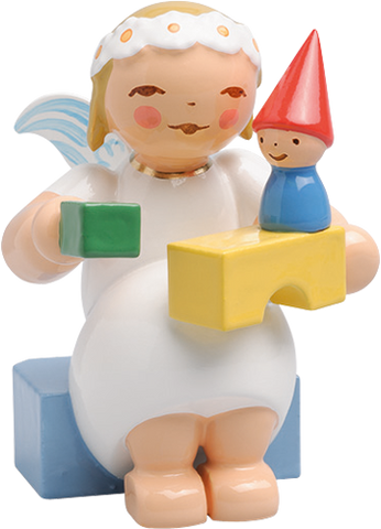 Wendt and Kuhn Marguerite Angel Sitting with Building Blocks