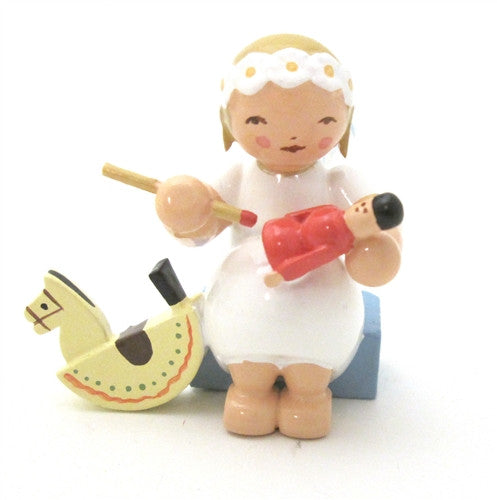 Snowflake Angel with Paintbrush and Nutcracker