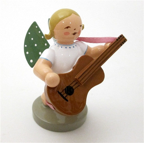 Standing Grunhainichen Angel with Guitar