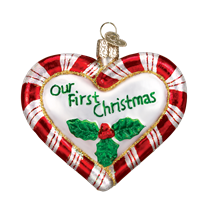 Old World Christmas Peppermint Heart