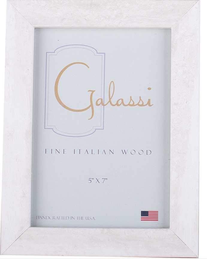Frame Galassi White Granite Wood 5 x 7
