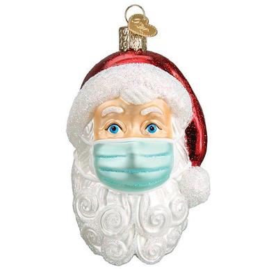 Old World Christmas Santa with Face Mask