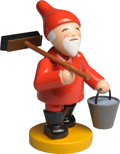 Wendt and Kuhn Gnome with Broom and Bucket
