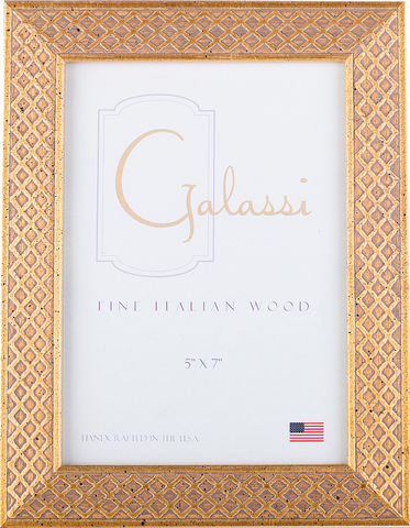 Frame Galassi Gold Lattice Wood