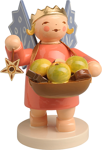 Wendt and Kuhn Angel wearing Crown with Basket of Apples and Star