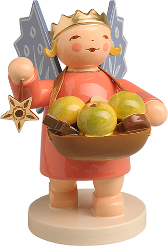 Wendt and Kuhn Angel wearing Crown with Basket of Apples and Star