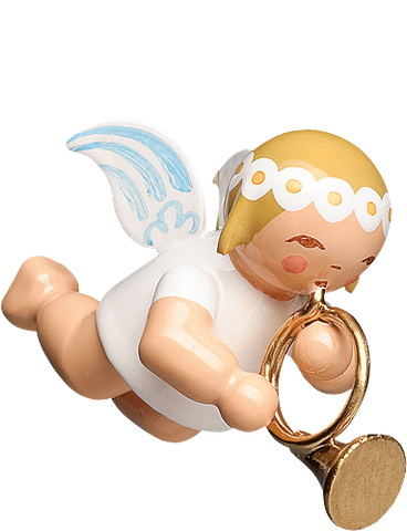 Little Suspended Angel with French Horn (tree ornament)