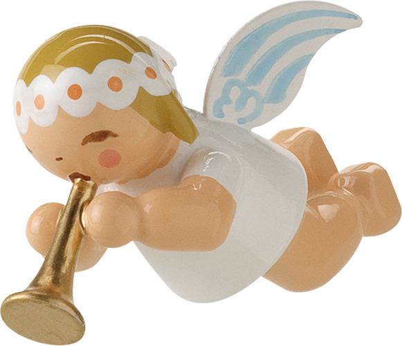 Little Suspended Angel with Small Trumpet (tree ornament)