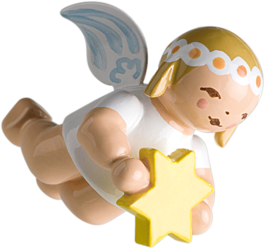Little Suspended Angel with Star (tree ornament)