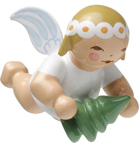 Little Suspended Angel with Little Tree (tree ornament)