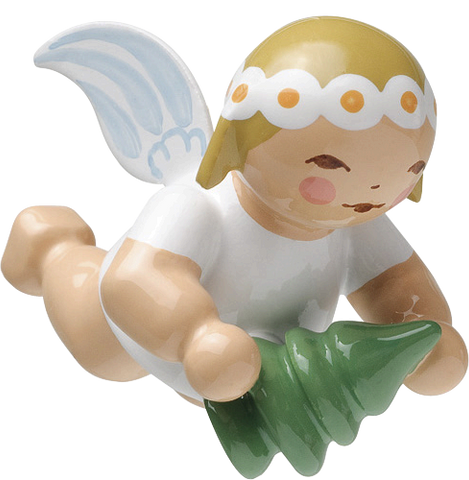 Little Suspended Angel with Little Tree (tree ornament)