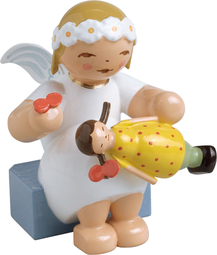 Wendt and Kuhn Marguerite Angel with doll, sitting