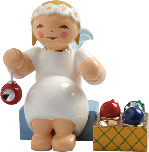 Wendt and Kuhn Marguerite Angel with Ornaments, sitting