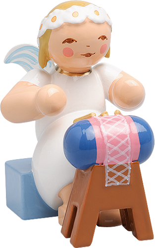 Wendt and Kuhn Marguerite Angel Sitting with Lacemaking Pillow