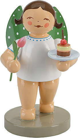 Wendt and Kuhn Angel with Cupcake and Tulip