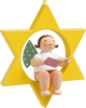 Copy of Wendt and Kuhn Ornament:  Angel Musicians, small, in Star  1.75