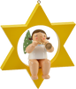 Copy of Wendt and Kuhn Ornament:  Angel Musicians, small, in Star  1.75