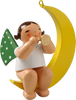 Wendt and Kuhn Ornament:  Angel Musicians, small, in Moon  1.75