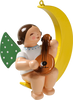 Wendt and Kuhn Ornament:  Angel Musicians, small, in Moon  1.75