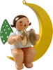 Wendt and Kuhn Ornament:  Angel Musicians, small, in Moon  1.75