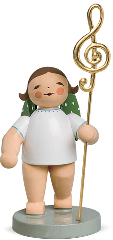 Wendt and Kuhn Musikus, Angel with Clef, Gold Plated