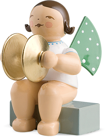 Wendt and Kuhn Grunhainichen Angel with Cymbals sitting