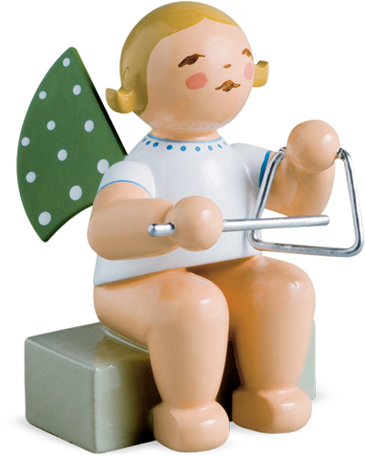Wendt and Kuhn Grunhainichen Angel with Triangle sitting