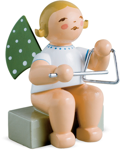 Wendt and Kuhn Grunhainichen Angel with Triangle sitting