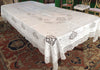 Banquet Cloth:  Antique Elaborate Cut Work and Lace with Scalloped Lace Edging