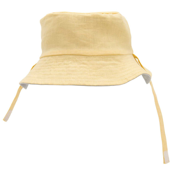 Yellow Linen Sun Hat