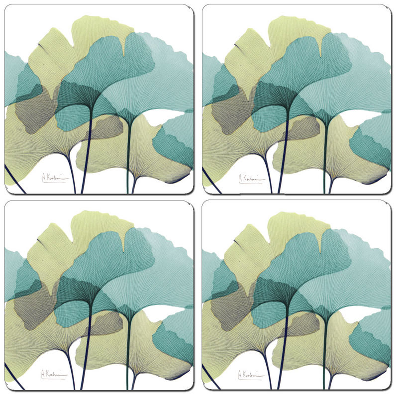 Hardboard Coasters:  Gingko