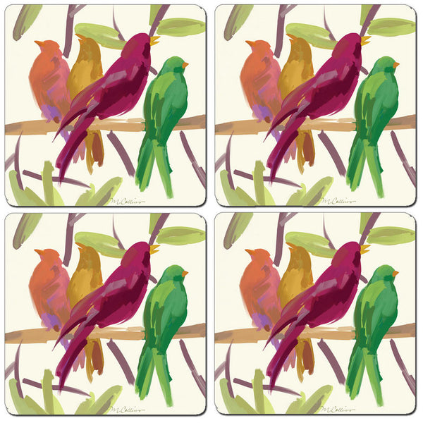Hardboard Coasters:  Flock Together