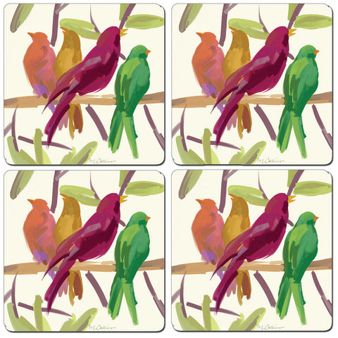 Hardboard Coasters:  Flock Together