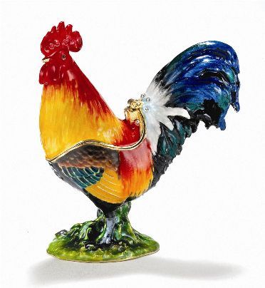 Kubla Craft Bejeweled Rooster Box