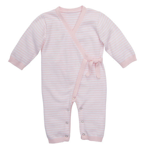 Pink Stripe Knit Jumpsuit 3-6 months