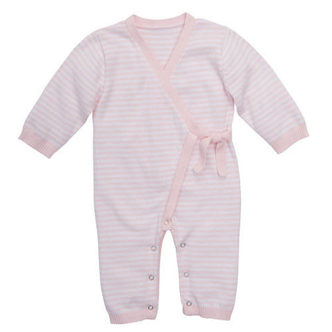 Pink Stripe Knit Jumpsuit 3-6 months