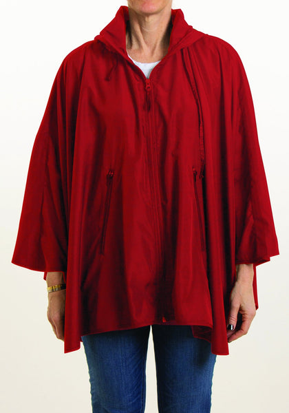 Rainrap: Sporty Rap Waterproof poncho with pouch Red