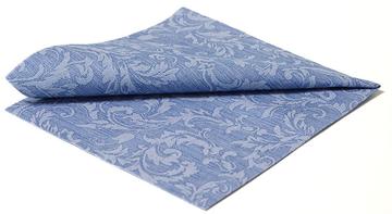 Deluxe Blue Floral Damask Paper Napkins