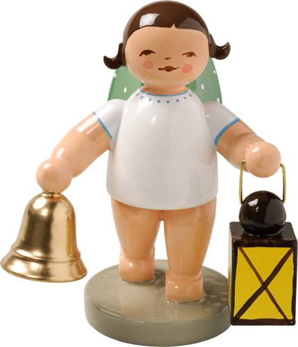 Wendt and Kuhn Grunhainichen Angel with Bell and Lantern