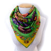 100% Silk Twill Armor Scarf Yellow