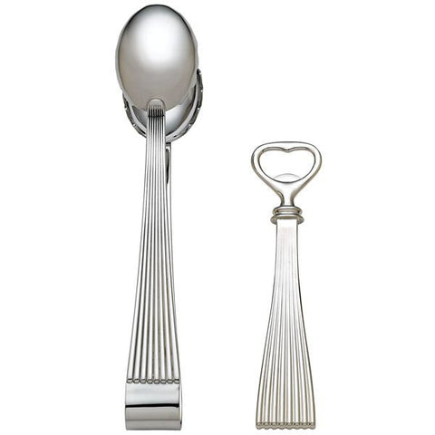 Reed and Barton Banded Bead Two Piece Bar Set