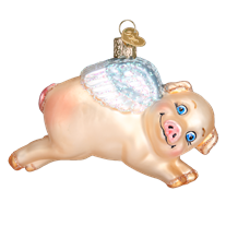 Old World Christmas Flying Pig